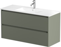 Тумба под раковину без столешницы Allen Brau Gravity 120 2 ящика, матовая олива