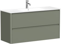 Тумба под раковину без столешницы Allen Brau Gravity 120 2 ящика, матовая олива