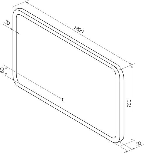 Зеркало CONTINENT Demure 120х70, с подсветкой