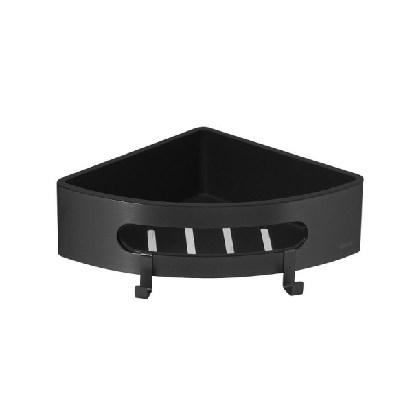 Полка Lemark SHELF LINE 9772047 с крючками, угловая, черный