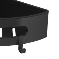 Полка Lemark SHELF LINE 9772047 с крючками, угловая, черный