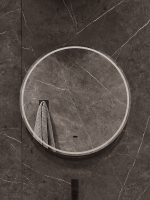 Зеркало круглое CONTINENT Led Lumina 60х60 см, бесконтактный сенсор, с холодной подсветкой