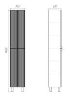 Шкаф-пенал для ванной Comforty Лима 35Н матовый белый Шкаф-пенал для ванной Comforty Лима 35Н матовый белый