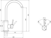 Смеситель для кухни Славен Город Д СЛ-ОД-Д28