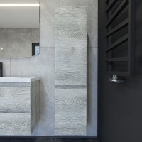 Шкаф-пенал для ванной Caprigo Forte 35 L белый клен