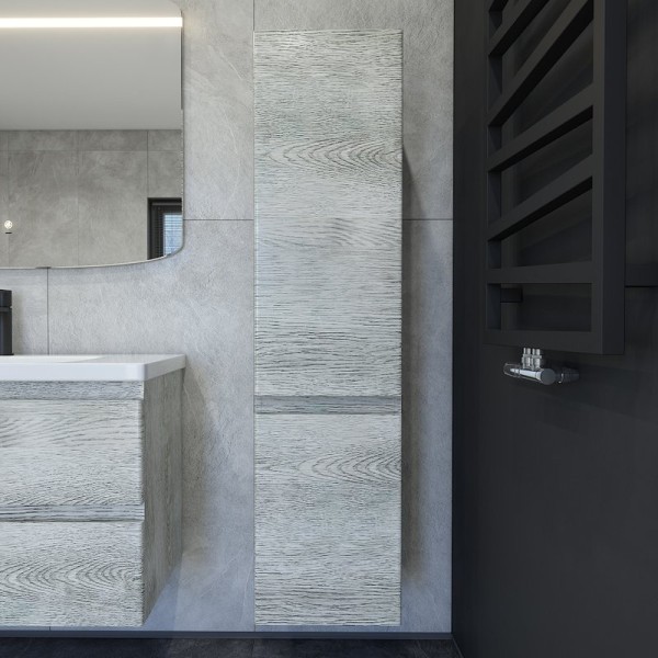 Шкаф-пенал для ванной Caprigo Forte 35 L белый клен