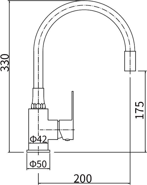 Смеситель для кухни Fashun A54101-8 сатин, белый