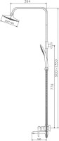 Душевая стойка Haiba HB805-7 черная