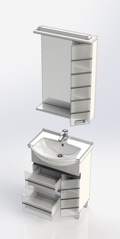 Мебельная раковина Aquanet Shenxin 60 0060