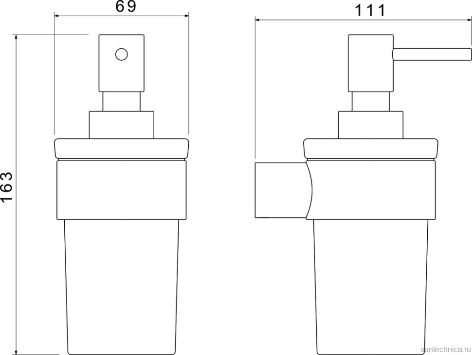 Набор Стакан AQUATEK Лира AQ4427CR + Дозатор AQ4405CR
