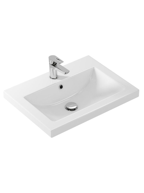 Тумба с раковиной Comforty Бросно 60П подвесная, оружейная сталь