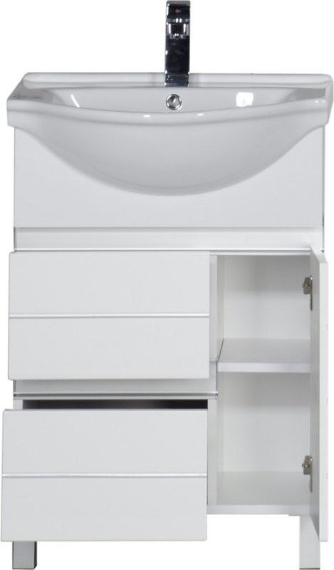 Тумба с раковиной Aquanet Доминика 60 белая