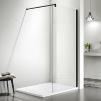 Душевая перегородка AQUATEK AQ WIW 09020BL 90x200 см, черный матовый профиль