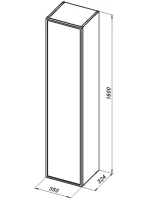Шкаф пенал для ванной Aquanet Арт 35 маренго Шкаф пенал для ванной Aquanet Арт 35 маренго