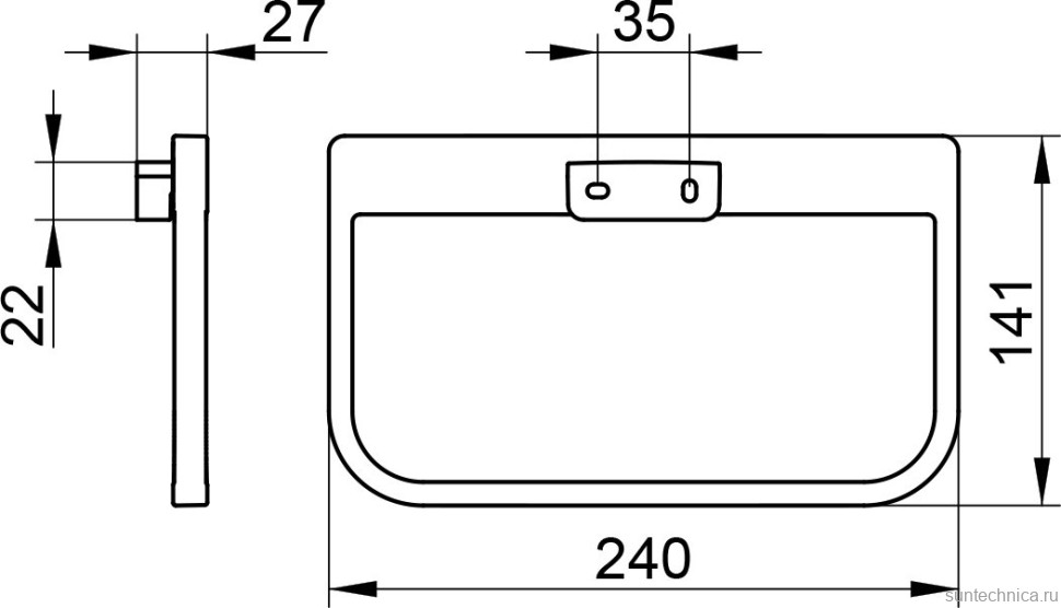 Держатель для полотенец Keuco Collection Moll 12721 шлифованная латунь, кольцо