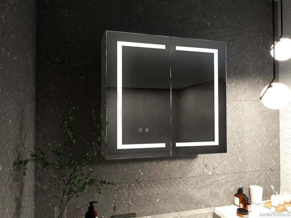 Зеркало-шкаф AQUATEK AQ7904-MLC 90 с подсветкой