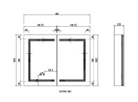 Зеркало-шкаф AQUATEK AQ7904-MLC 90 с подсветкой