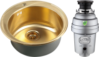 Комплект Мойка Zorg Inox PVD SZR-510/205 Bronze + Измельчитель Inox D