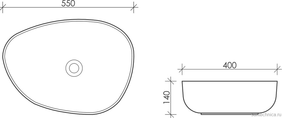 Накладная раковина Ceramicanova Element CN5003