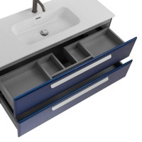 Тумба с раковиной Cezares Eco Cer-N 120 sapfiro, раковина Duet 120, ручки сатин