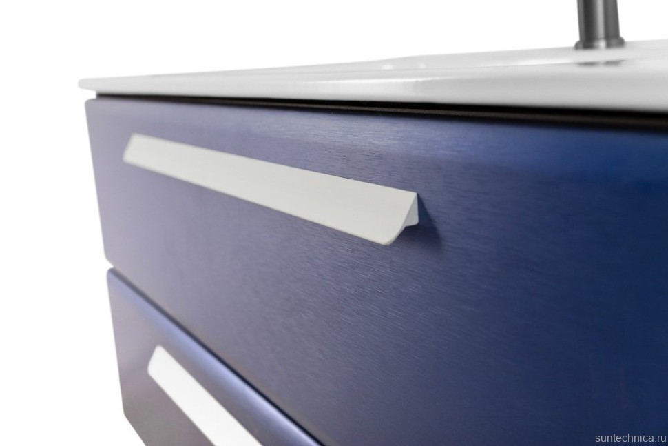 Тумба с раковиной Cezares Eco Cer-N 120 sapfiro, раковина Duet 120, ручки сатин