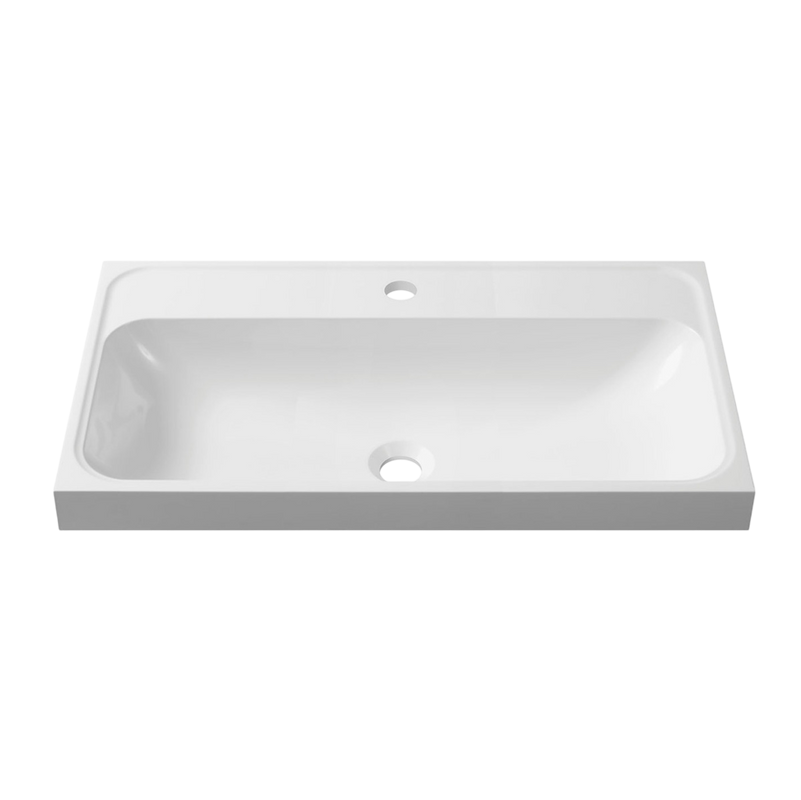 Тумба с раковиной Belux Бостон 90 подвесная, бетон чикаго светло-серый, 2 ящика