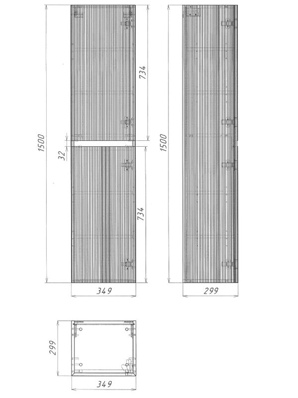 Шкаф-пенал для ванной Vincea Welle m.beige soft-touch