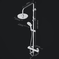 Душевая стойка AM.PM X-Joy F0785A500 хром, с термостатом