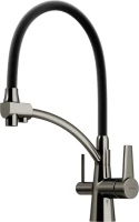 Смеситель для кухни Sancos Eri SC4001GG с гибким изливом, вороненая сталь