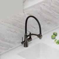 Смеситель для кухни Sancos Eri SC4001GG с гибким изливом, вороненая сталь