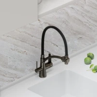 Смеситель для кухни Sancos Eri SC4001GG с гибким изливом, вороненая сталь