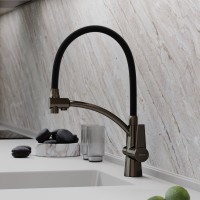 Смеситель для кухни Sancos Eri SC4001GG с гибким изливом, вороненая сталь