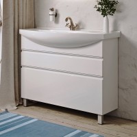 Тумба с раковиной Aqwella Rodos 105 напольная, белая