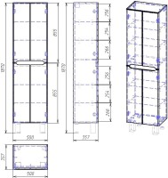 Шкаф-пенал для ванной Dreja QL 50 белый глянец
