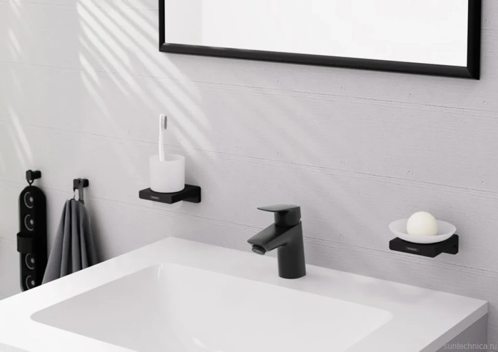 Смеситель для раковины Hansgrohe Logis 70 71071670 матовый черный