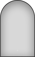 Зеркало Wellsee 7 Rays’ Spectrum 60х90 с подсветкой, черное матовое