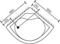 Поддон для душа Royal Bath BK RB 90BK с сифоном