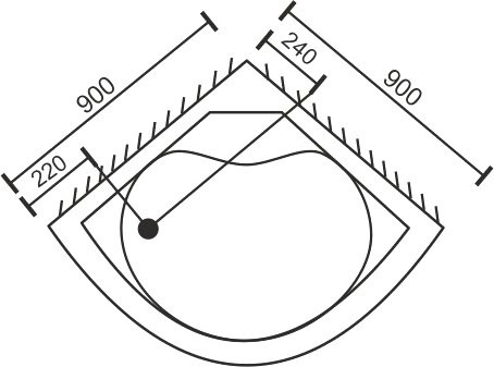 Поддон для душа Royal Bath BK RB 90BK с сифоном