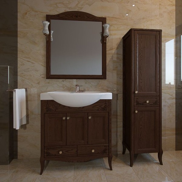 Мебель для ванной комнаты ASB-Woodline Салерно 80 орех антикварный