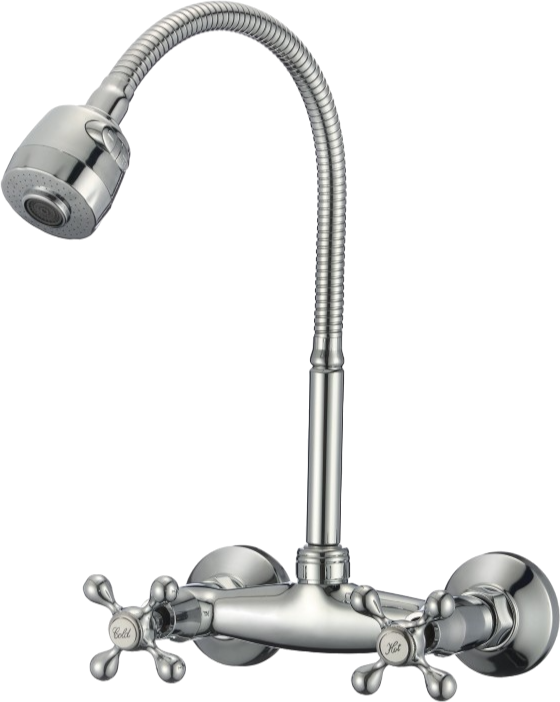 Смеситель для кухни D-lin D142810-T с гибким изливом, хром