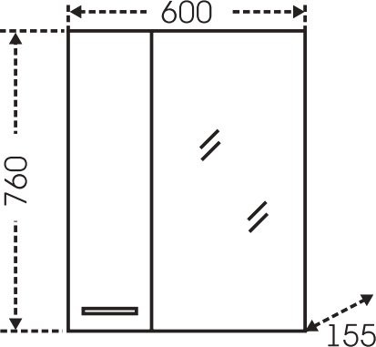 Мебель для ванной комнаты СаНта Омега 60 напольная