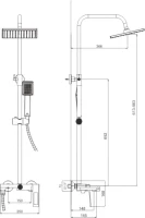 Душевая стойка Haiba HB24817 хром