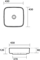 Накладная раковина Kerasan Tribeca 460101