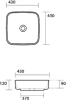 Накладная раковина Kerasan Tribeca 460101