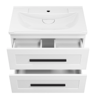 Тумба под раковину без столешницы Misty Модерн 70 подвесная, матовая белая