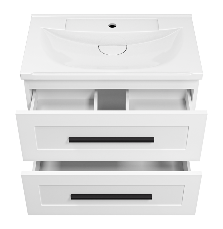 Тумба под раковину без столешницы Misty Модерн 70 подвесная, матовая белая