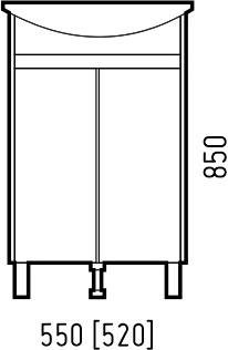 Тумба под раковину без столешницы Corozo Орегон 55 пайн