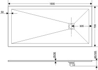Поддон для душа RGW Stone Tray ST-0107W 70х100 с сифоном