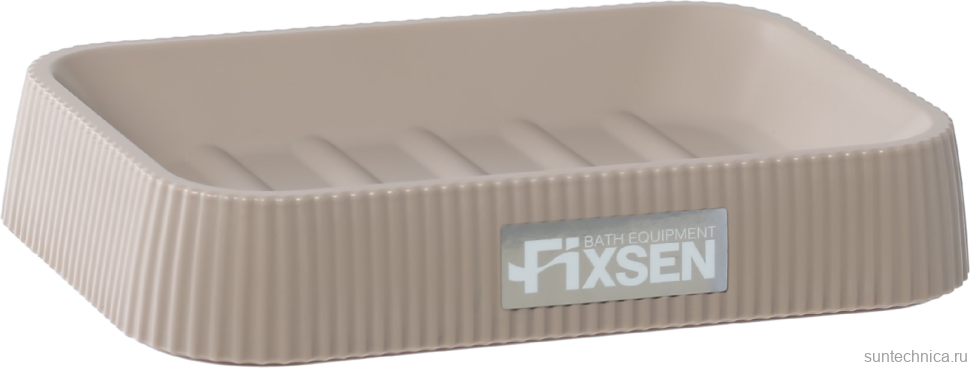 Набор Стакан Fixsen Brown FX-403-3 бежевый + Мыльница FX-403-4 бежевая