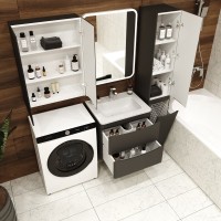 Тумба с раковиной Style Line Бергамо Мини 60 Люкс Plus подвесная, антискрейтч черная